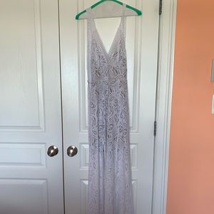 GUESS white lace maxi dress